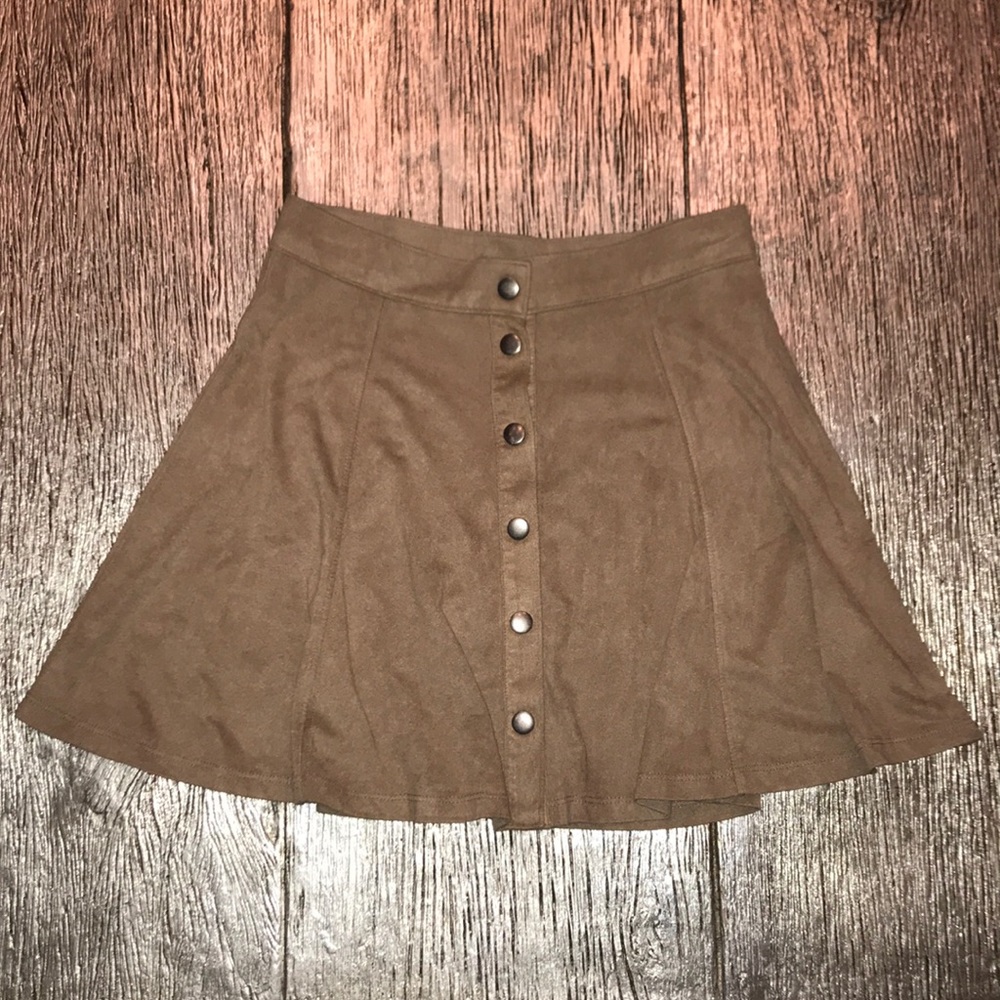 Tilly’s Tan Button Down Skirt